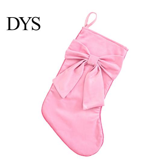 Large Capacity Present Bag Soft Velvet Christmas Stocking for Fireplace Decor, Hanging Gift Eve Treat Pouch with Bow, Plush Candy Tote Kids,