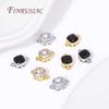 luxury 18K Gold Plated Brass and Zircon Square Connect Charm Pendants High Quality DIY Jewelry Making Bracelet Necklace Earrings