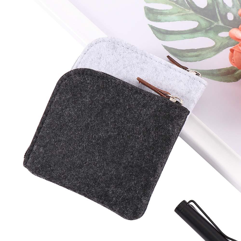 Quality Felt Storage Wallets Wallet Card Holder Pouch Money Bag Coin Purse Key Bag Change Purse