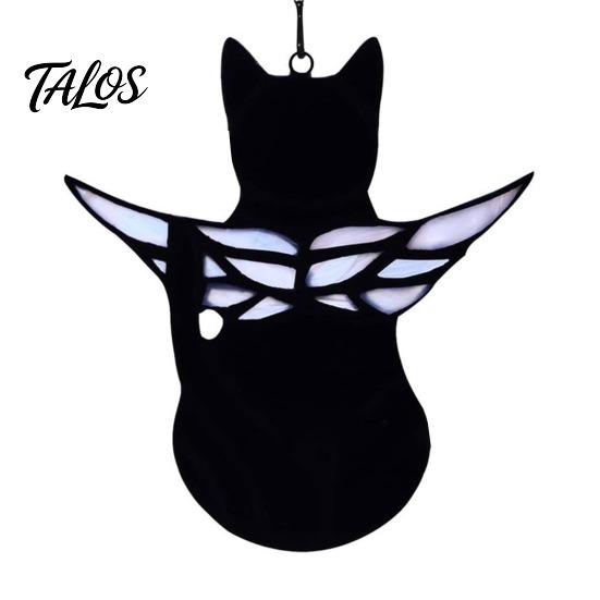 Cat Gift for Home Acrylic Hanging Pendant with Chain, Animal Ornament Window Light Translucent Wall Decor, Cute Lover Room Decoration