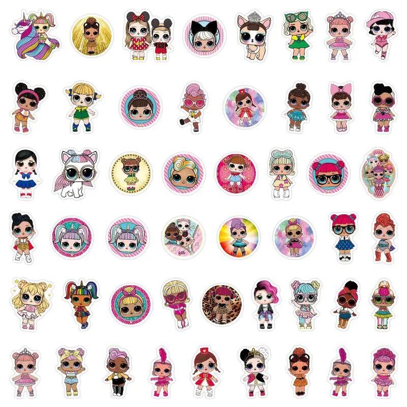 Стикеры Лол Сюрпрайз кукла LOL стикерпак наклейки набор наклейок 50 шт
