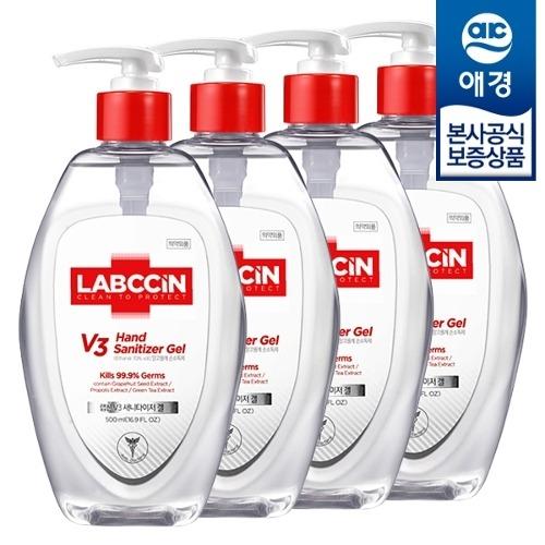 LABCCIN V3 Hand Sanitizer Gel 500ml x4_684386