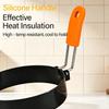 Fried Egg Ring Stainless Steel with Heat  Resistant Silicone Handle Non-Stick Fried Egg Mold Scrambled Eggs Form