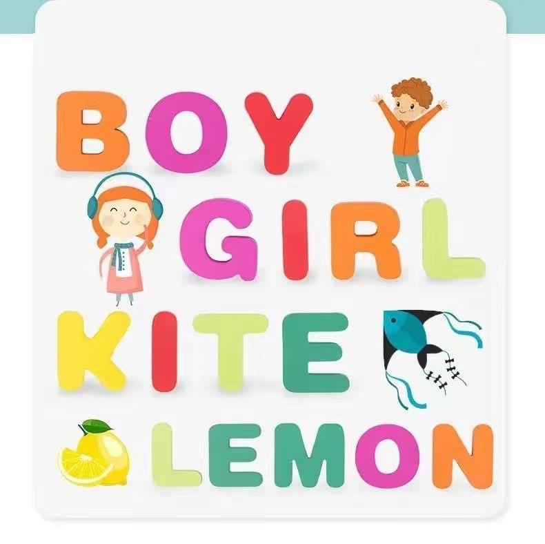 Drewniana Tablica Puzzle z Alfabetem Numer Drewniane Puzzle Zabawka Edukacyjna dla Maluchów Dzieci Zabawka do Nauki