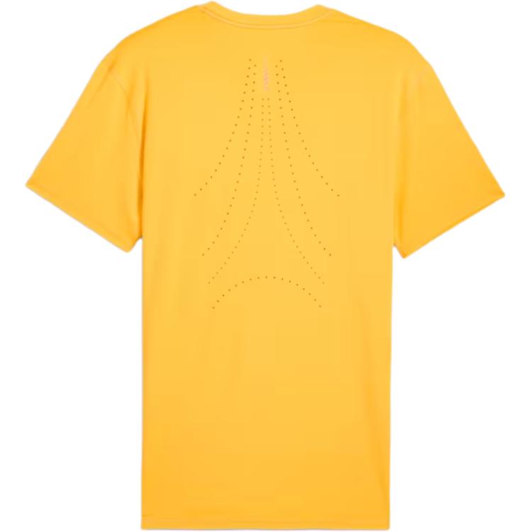 Puma Summer Pack MX SS24 Run Favorite Logo Running Short Sleeve T-Shirt Men Tops Dark-Yellow 524989-38