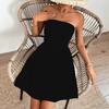 Spot Women's Clothing European and American Summer New Tube Top Holiday Style Solid Color Dress Women