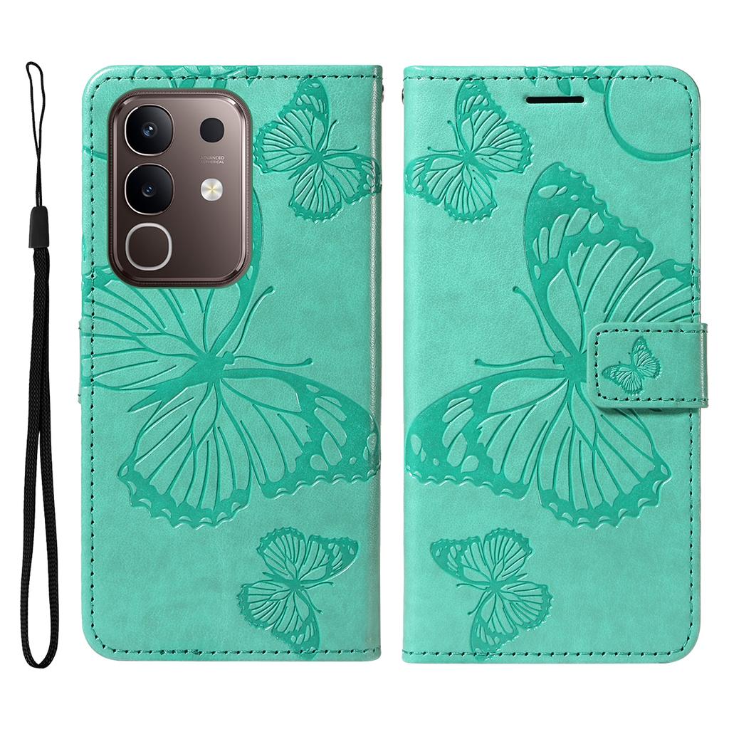 For Vivo Y29 4G/vivo T4x 5G/vivo Y300t 5G Wallet Case Floral Butterfly Imprinted Leather Phone Cover Stand