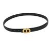 Genuine Leather Cowhide Belt with Retro CD Buckle for Women