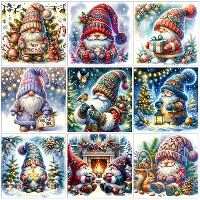 Diamantmalerei zum Selbermachen, Weihnachtsmann, Kreuzstich-Set, Mosaikkunst, Diamantmalerei, voller Kreis, Diamant, Heimdekoration