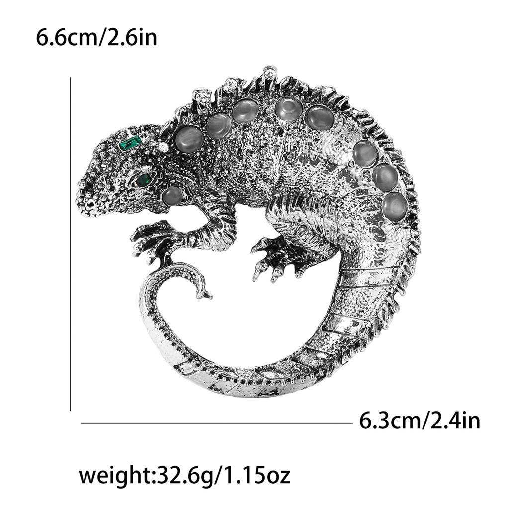 Vintage Rhinestone Lizard Brooches for Women Enamel Vintage Animal Pins Banquet Party Backpack Gifts Jewelry Accessories