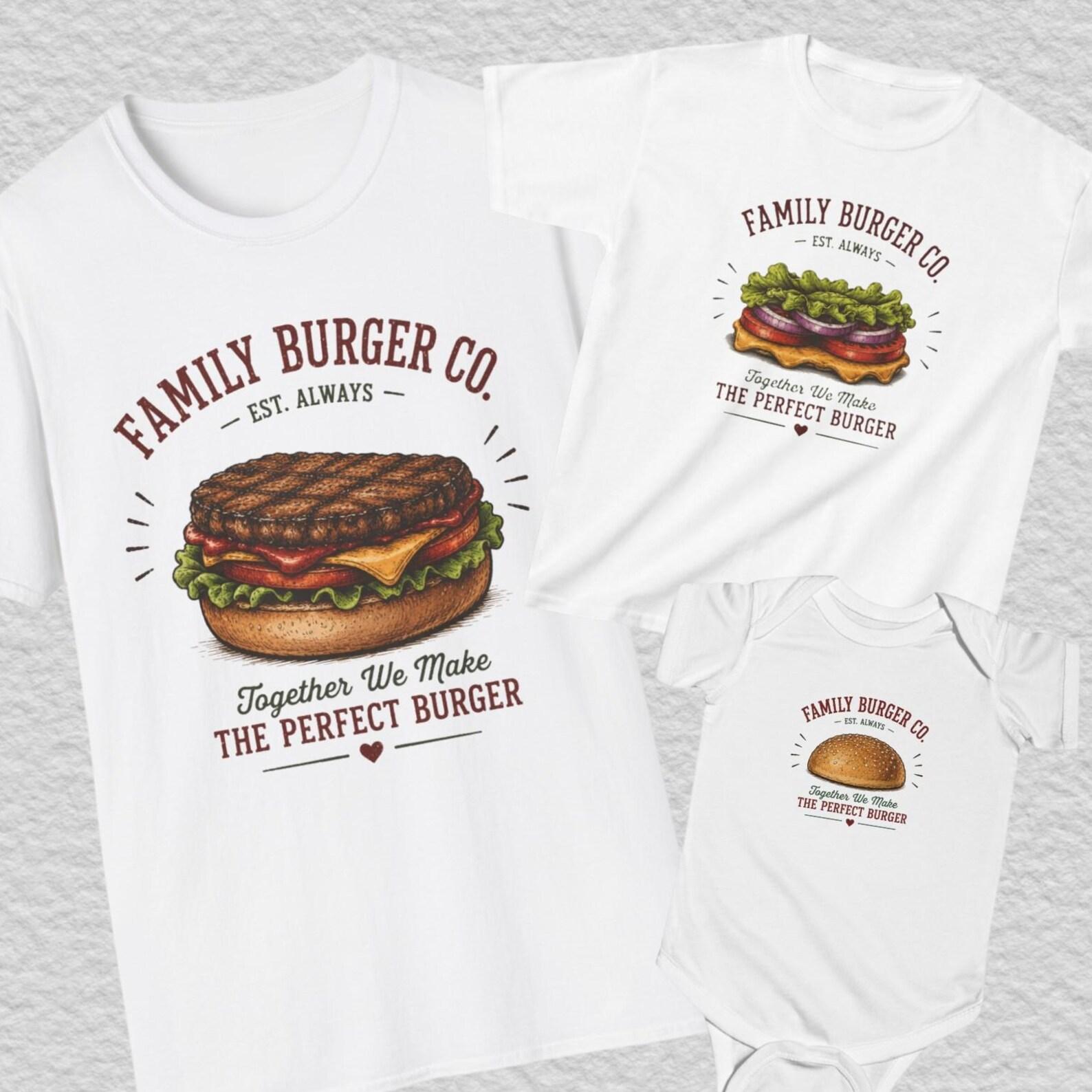 Burger Family Matching Shirt, Funny Family Food Shirt, Weekend Vacation Family T shirt, Family Burger Co T shirt 2XL