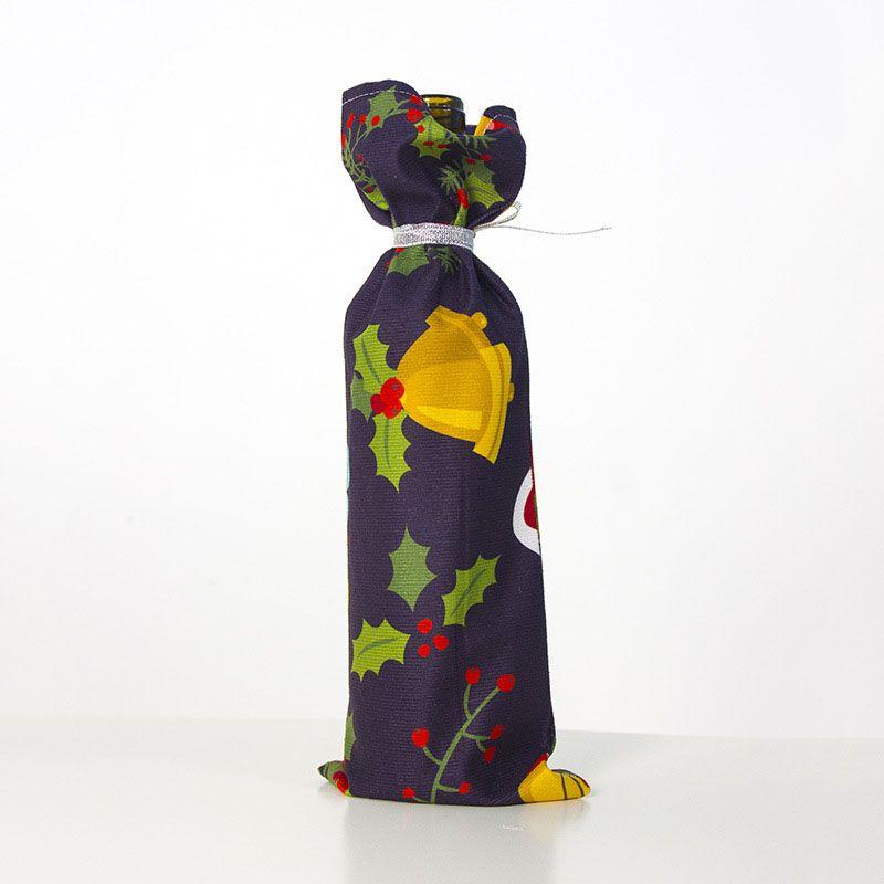 Festive Christmas Wine Bottle Gift Bags With Sequins For A Vibrant Holiday Table