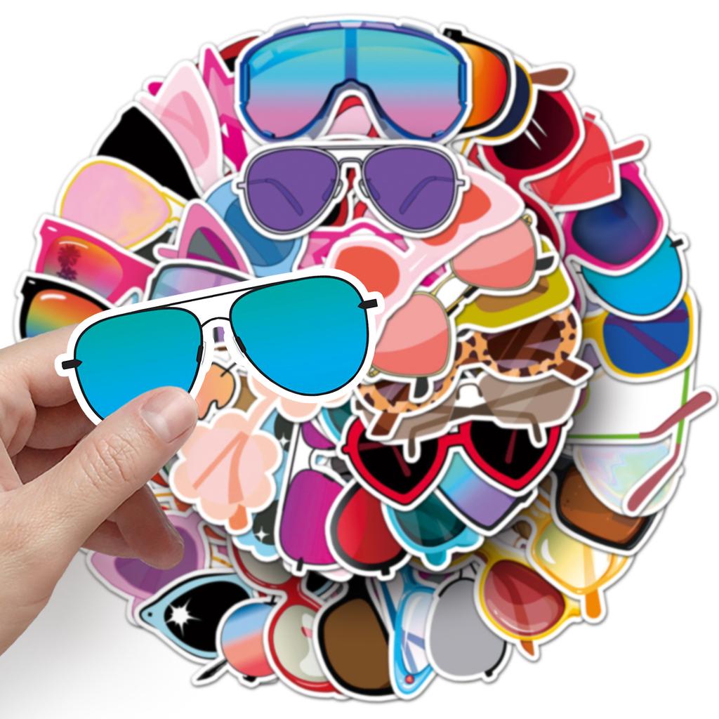50 Sunglasses Graffiti Stickers Personalized Creative Summer Small Fresh Decorative Mobile Phone Case Water Cup Skateboard Stickers