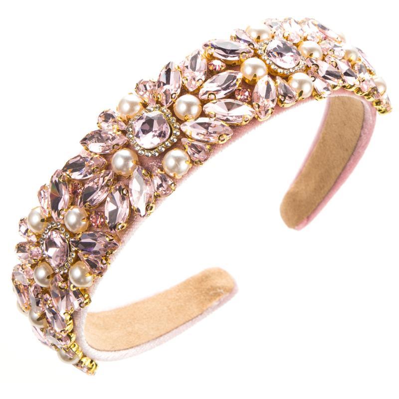 Baroque Sparkling Full Diamond Headband Shiny Rhinestone Hair Clip Hair Accessory for Women Home Outdoor Party