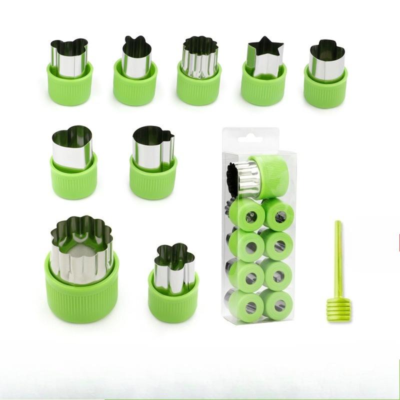 Rust steel biscuit mold vegetable and fruit cutting full protective hand embossing mold mini vegetable cutting mold set mini pie