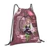 Custom Demon Slayers Drawstring Bags Men Women Lightweight Manga Sports Gym Storage Backpack