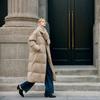 ELLE French Fashion Design 90 White Duck Down Casual Stand Collar Loose Versatile Comfortable Warm Long Puffer Coat Basic Down Jacket EY49402