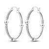 Silver Plated Woman Hoop Earring Simple Pendientes Eardrop U Shape Original  Earring Jewelry Gift