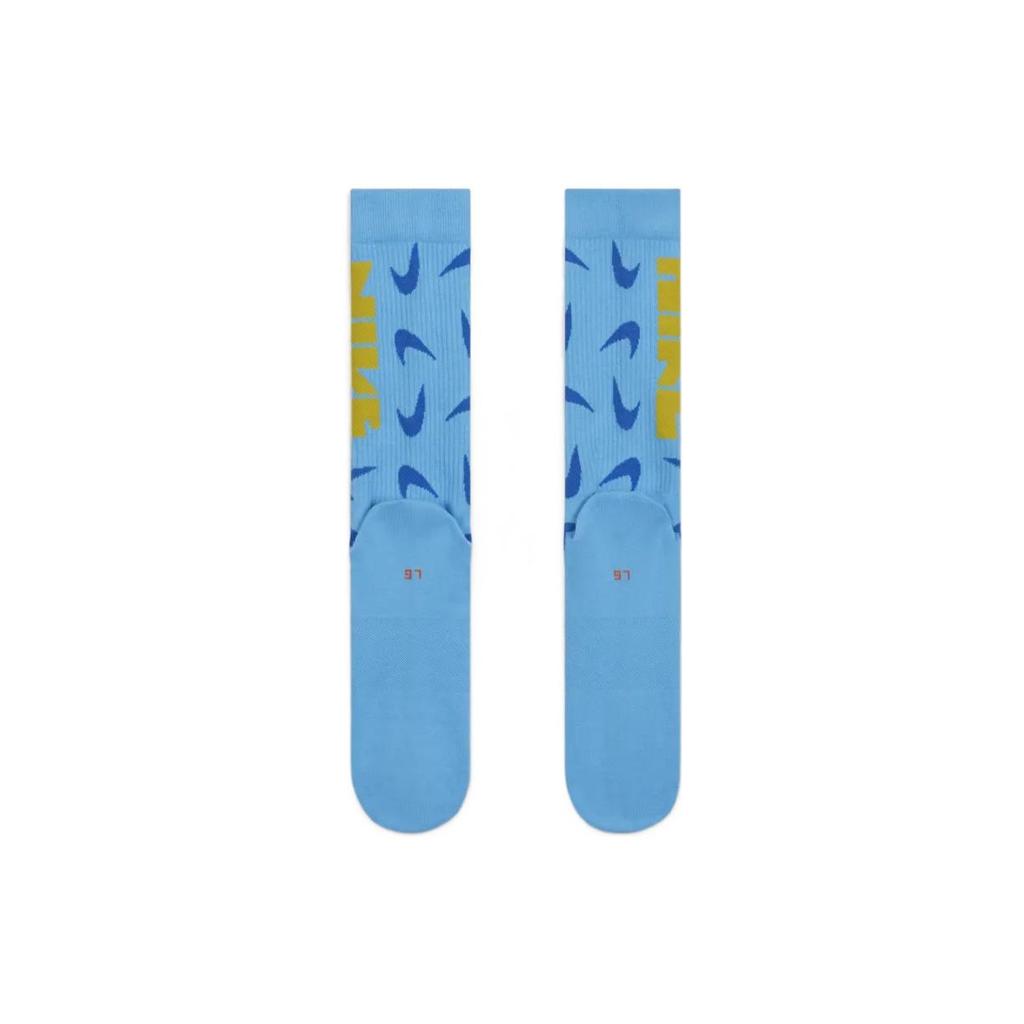 Nike Everyday Essentials Crew Logo Jacquard Sports Socks One Pair Blue Men's DQ0788-412