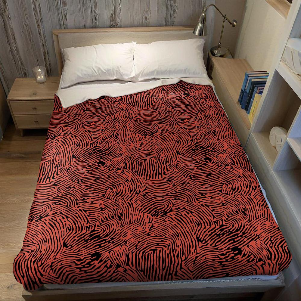 Crimson Wave Flannel Blanket Warm Soft Halloween Christmas Couch Warm Cozy Decorative Decor Gift for All Season