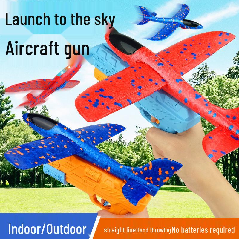 Celebrity-Endorsed Ejecting Foam Bullet Airplane: 3-in-1 Outdoor Toy for Kids