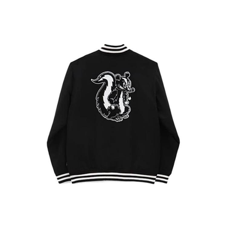 Vans CHECKERBOARD RESEARCH VARSITY Jackets Men's Black Baseball Collar Moderate Other VN0A7S92BLK
