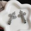 Edgy Crosses Design Hair Clip For Women Fretwork Metal Barrettes Gothic Hairpin Punk Fashion Accessory