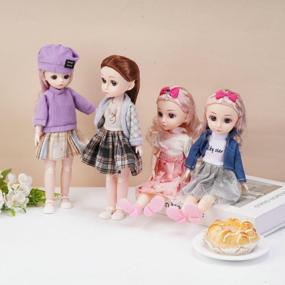 with Wig Make Up 30cm Bjd Doll with Clothes Princess Makeup Ball Joint Doll  Girl Gift