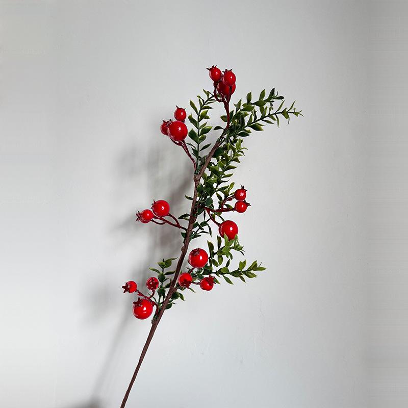 Artificial Pomegranate Set: 18 Small Fruits with Leaves for Home Decor & Photography Props