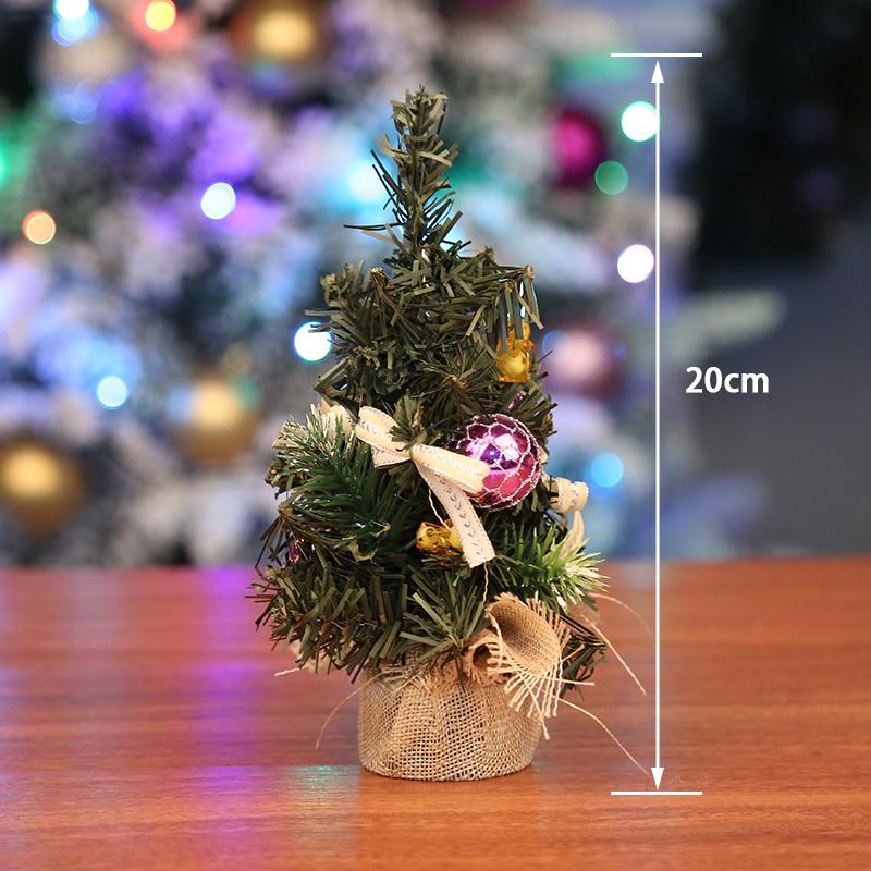 20cm Mini Christmas Tree Ornament - Small Holiday Desktop Decoration Gift