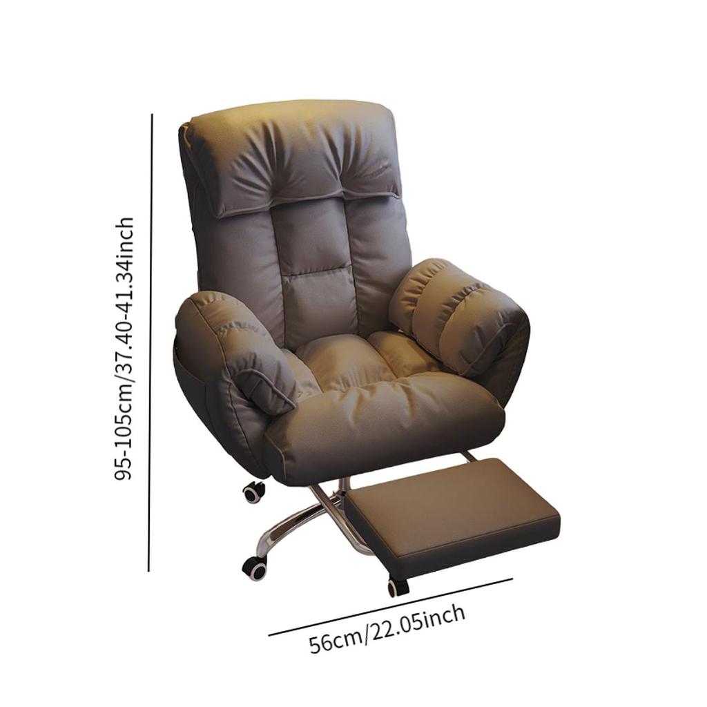 Lazy Computer Chair Office Chair Rotatable Retractable Footrest Desk Chair