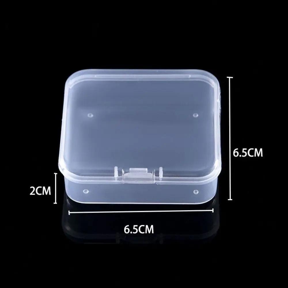 Square Round Plastic Transparent Storage Box Small Items Sundries Organizer Case Jewelry Beads Container Box Tools Accessories