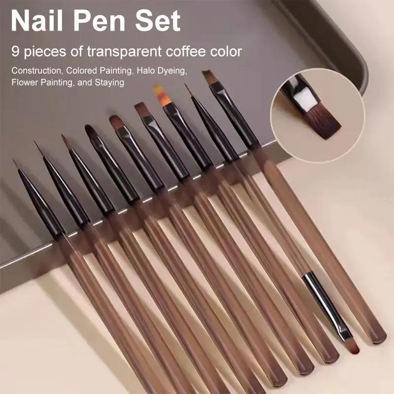 Nail Gel Acrylic Painting Brush UV Art Nail Brush Lining DIY Painting Brush Nail Art Design Nail Tip Display Painting Tool