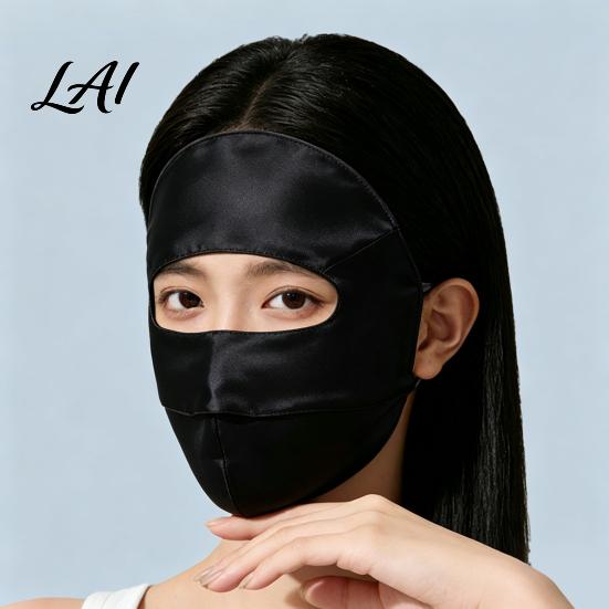 Outdoor Sports Face Guard Silk Full Mask for Women Breathable UV Protection Sun Shield Protective Veil Hiking with Adjustable Straps Running