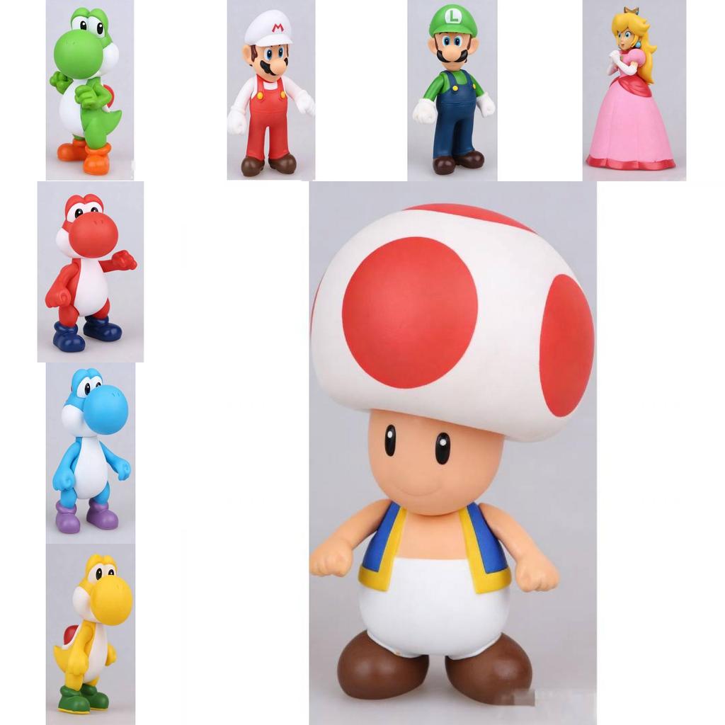 Super Mario Bros Luigi Bowser Prinzessin Peach Kunststoff-Actionfiguren Für Sammler Und Display-Enthusiasten