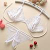 Women Sexy Lingerie Lace Bra Set Ruffle Transparent Underwear