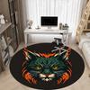 1pc Feline Flame Office Round Area Rug, Indoor Mat Suitable For Office, Under Office Chairs Bedroom Living Room Home Decor, Room Deco