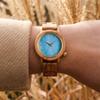 Holzuhren Damen Reloj Mujer Armbanduhr Uhr Einzigartiges Geschenk Damen Armbanduhr Analog Holzarmband Geschenk für Sie