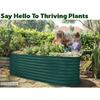 Galvanized Raised Garden Beds Outdoor 6×2×2 Ft Planter Raised Beds for Gardening Vegetables Flowers Large Metal Garden Box Dark