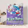 1pc TinyToon Adventures Flannel Throw Blanket - HD Printed Lightweight Soft Warm All-Season Blanket for Sofa, Bed, Travel130
