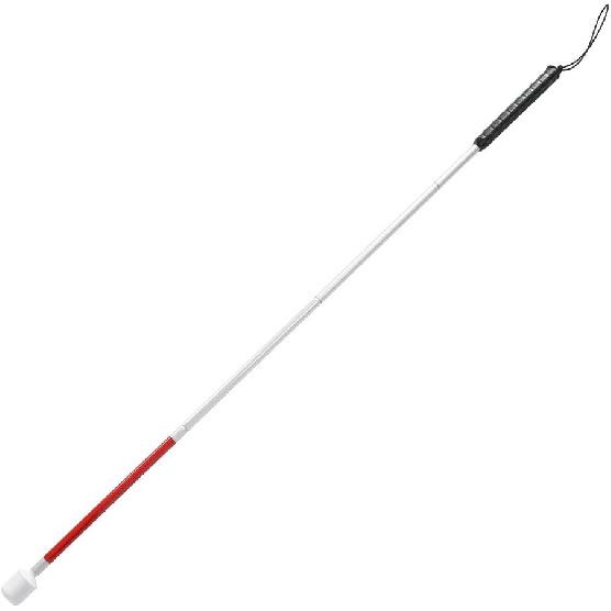 Blind Cane, Folding Reflective Red Cane 43.3in, Non-Slip Aluminum Walking Stick For Blind People, Visually Impaired and Disabled