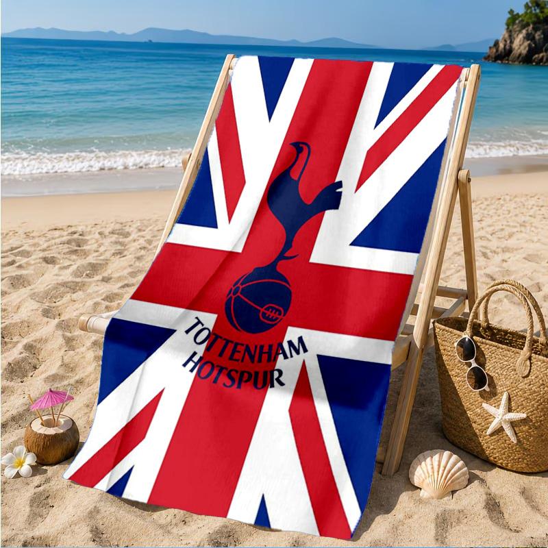 Toalla de Playa de Microfibra con Diseño del Escudo del Tottenham, Suave y Absorbente, Secado Rápido, Ideal para Viajes de Verano, Esencial para la Playa, Piscina