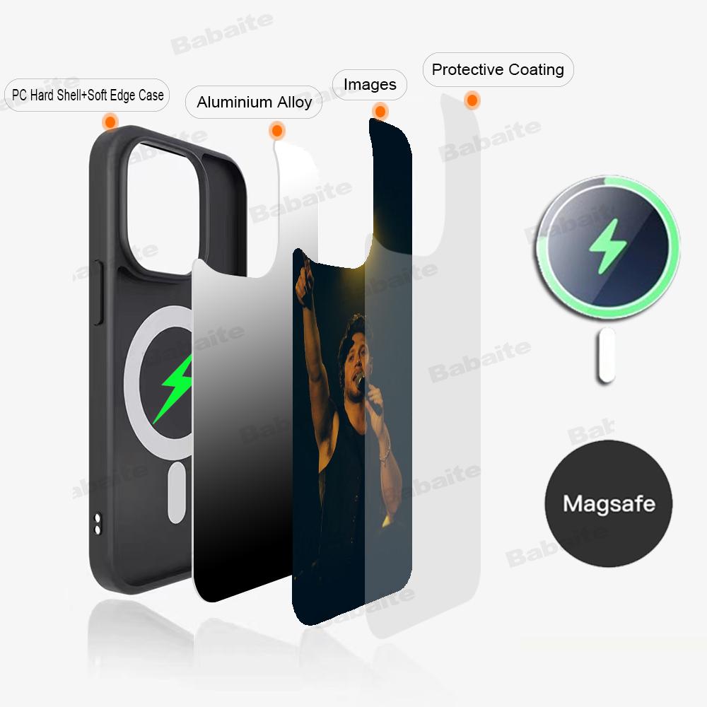 Singer N-Niall H-Horan Phone Case Magnetic Case For IPhone 16 14 13 12 11 15 Pro Max Plus For Magsafe Wireless Charge Cover