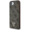 Coque Guess 4G avec Anneau et Logo Triangle MagSafe pour iPhone 16e / 17e Marron