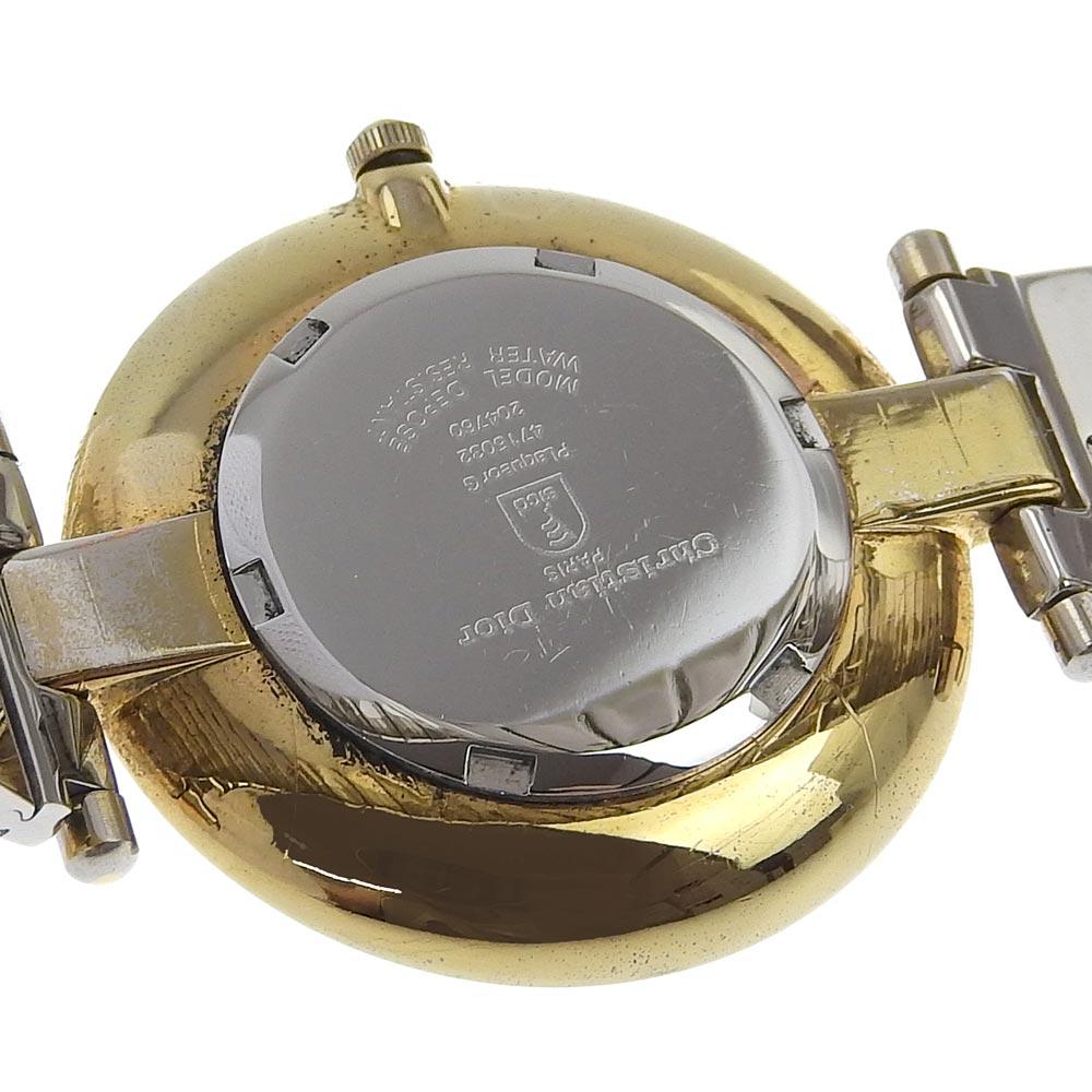Dior Watches 4715032 WhiteDial Stainless Steel/Plated Gold Quartz Analog Display Mens Used