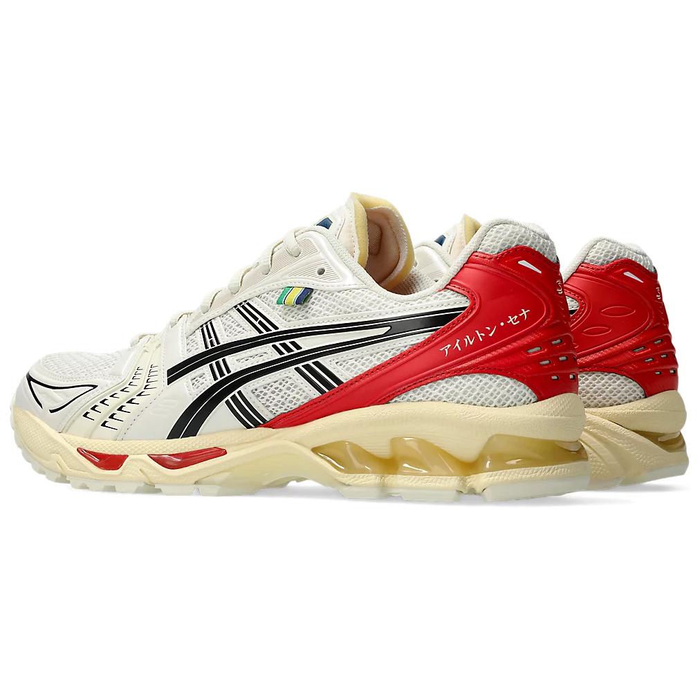Instituto Ayrton Senna x ASICS Gel Kayano 14 McLaren Zapatillas Unisex Crema Abedul Rojo Fuego 1203A766-200