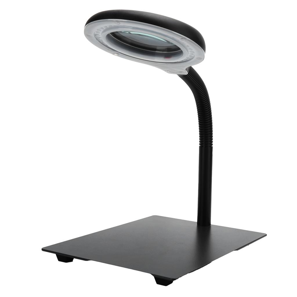 40LED Desk Magnifier Light Metal Base 15X Flexible Magnifying Lamp for Engraving ReadingUS Plug
