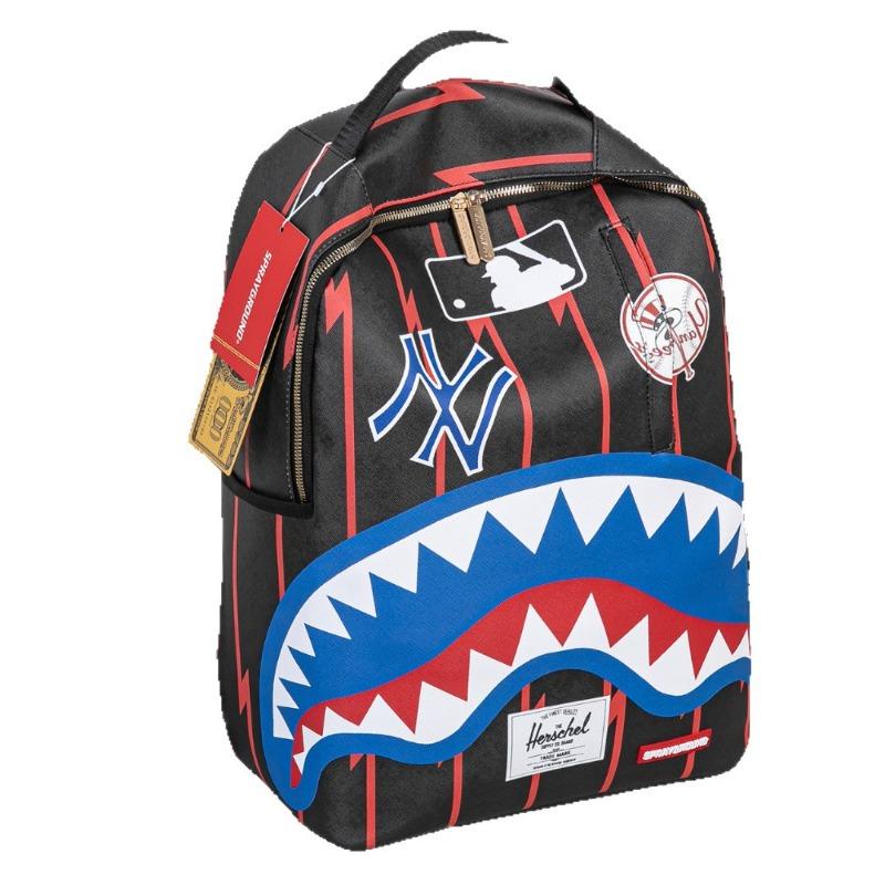 Tide Brand Shark Backpack Graffiti Wind Leisure Street Trend Backpack Skateboard Backpack Printing