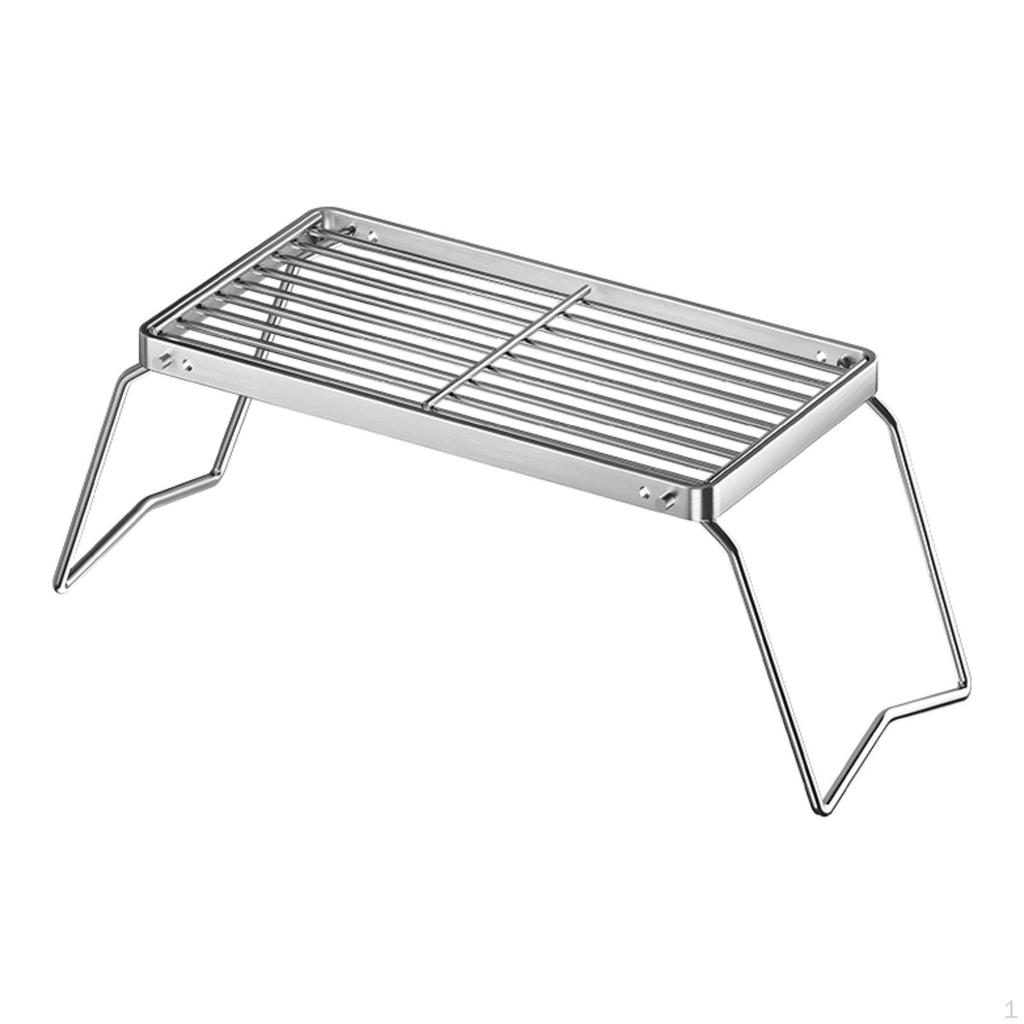 Adjustable Campfire Grill Grate for Fishing and Picnic Activities