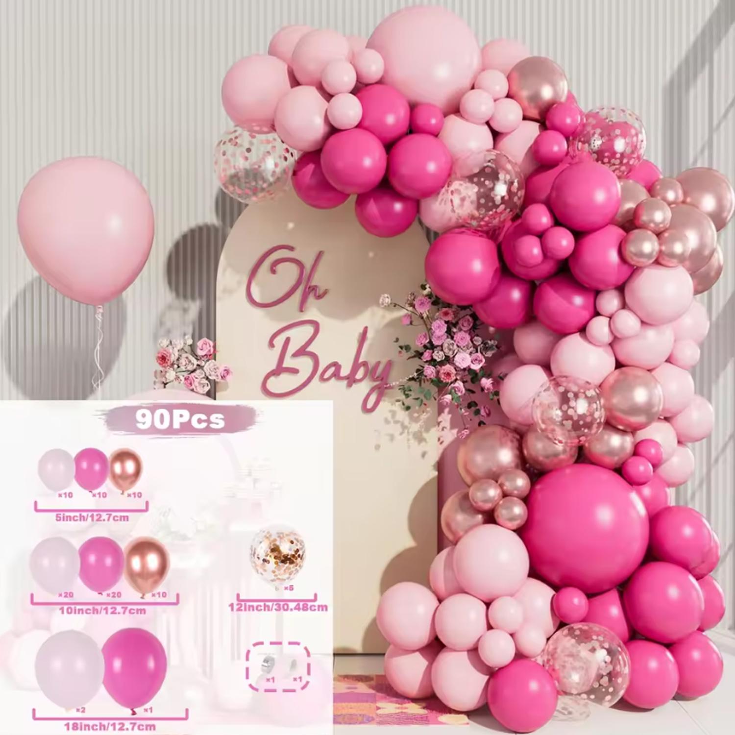 

Macaron Pink Balloon Garland Arch Kit Wedding Birthday Party Decoration Kids Globos Gold Confetti Latex Ballon Baby Shower Girl Other рожевий